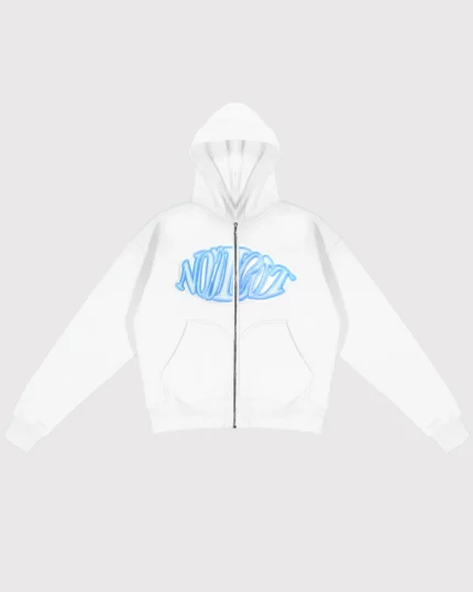 Noclout Sweat à Capuche Og Zip Blanc